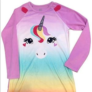 Unicorn Fleece Pajama Nightgown Girls (14/16)